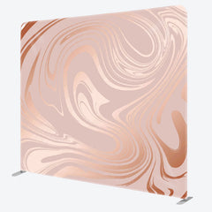 Aperturee - Aperturee Rose Gold Swirl Pattern Backdrop Cover For Decoration