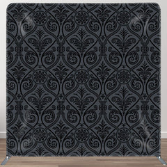 Aperturee - Aperturee Europe Classic Pattern Grey Fabric Party Backdrop Cover