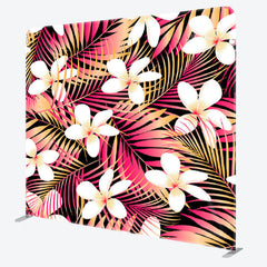 Aperturee - Aperturee Tropical White Hibiscus Black Birthday Backdrop Cover