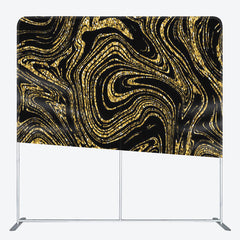 Aperturee Black Gold Abstract Liquid Texture Backdrop For Decor