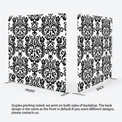 Aperturee Black Crown Demask Pattern White Backdrop For Decor