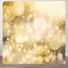 Aperturee - Aperturee Sparkling Warm Light Bokeh Fabric Party Backdrop Cover