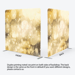 Aperturee - Aperturee Sparkling Warm Light Bokeh Fabric Party Backdrop Cover