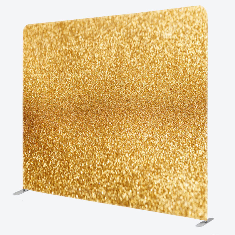 Aperturee - Aperturee Pure Gold Sparkling Backdrop Cover For Party Decor