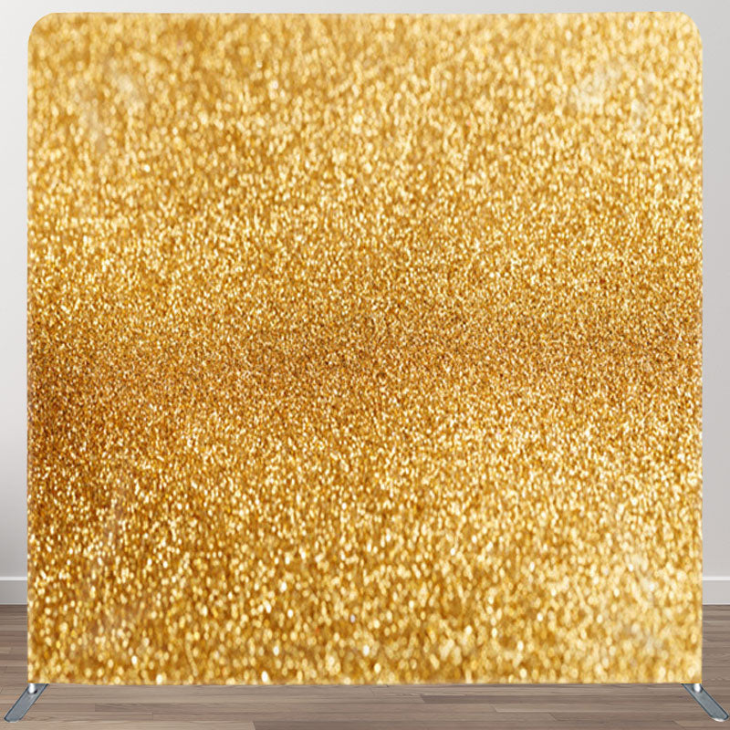 Aperturee - Aperturee Pure Gold Sparkling Backdrop Cover For Party Decor