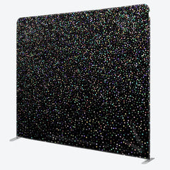 Aperturee - Aperturee Multi Color Sparkling Black Party Backdrop Cover