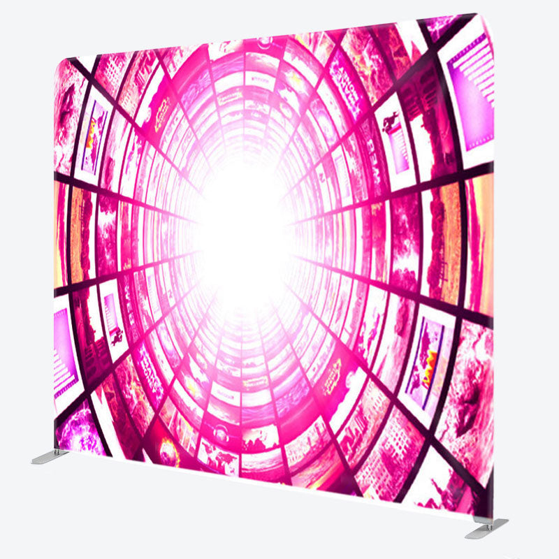 Aperturee - Aperturee Cool Pink Monitors Tunnel Light Party Backdrop Cover