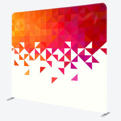 Aperturee - Aperturee Orange Purple Gradient Tangram White Party Backdrop