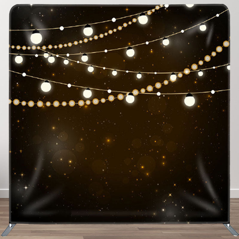 Aperturee - Aperturee Pearls And Light Spark Bokeh Backdrop For Party Decor