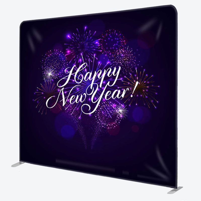 Aperturee - Aperturee Purple Splendid Spark Bokeh Happy New Year Backdrop