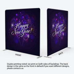 Aperturee - Aperturee Purple Splendid Spark Bokeh Happy New Year Backdrop