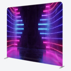 Aperturee - Aperturee Dark Parallel Neon Lights Room Party Backdrop Decor