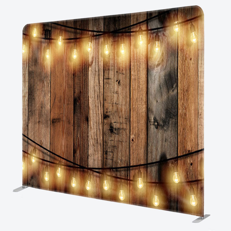 Aperturee - Aperturee Old Wood Texture Fabric Backdrop For Party Decor