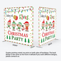 Aperturee - Aperturee Calling All Elves Christmas Pillow Case Backdrop