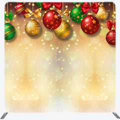 Aperturee - Aperturee Christmas Bells Bokeh Double-Sided Square Backdrop