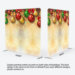 Aperturee - Aperturee Christmas Bells Bokeh Double-Sided Square Backdrop