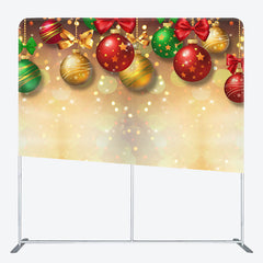 Aperturee - Aperturee Christmas Bells Bokeh Double-Sided Square Backdrop