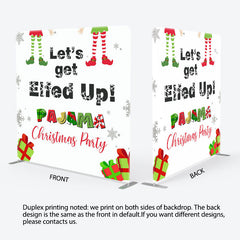 Aperturee - Aperturee Elfed Up Pajama Christmas Party Pillow Case Backdrop