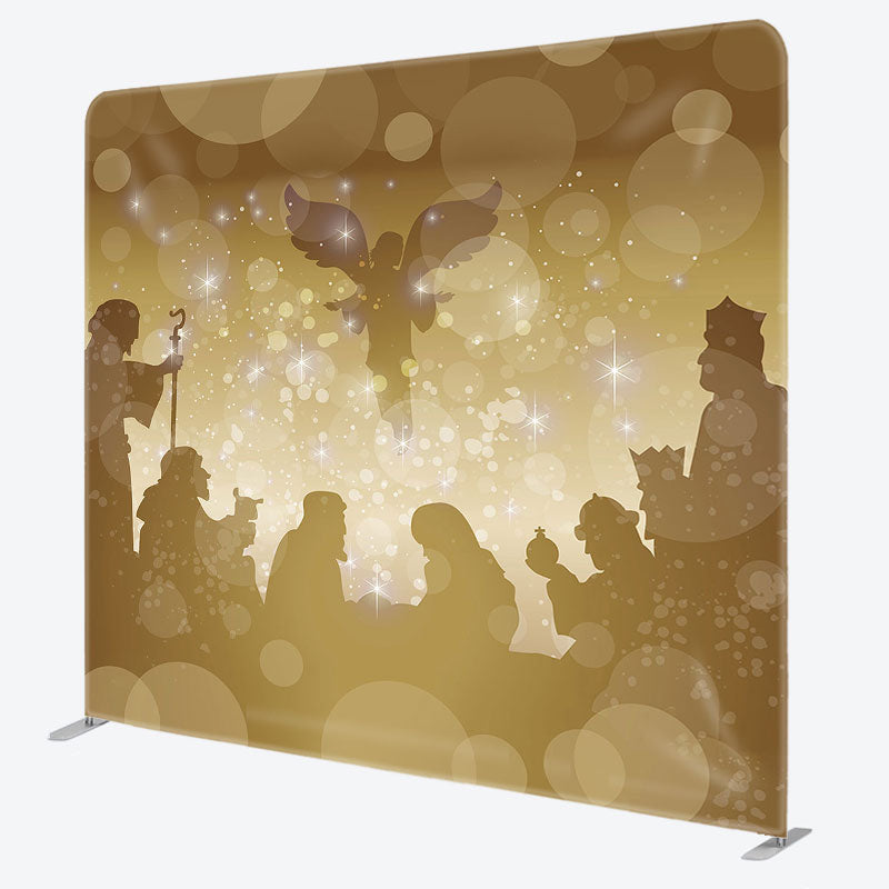 Aperturee - Aperturee Holy Light Nativity Christmas Pillow Case Backdrop