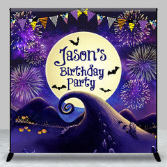 Aperturee - Moon Sparkle Halloween Custom Name Birthday Backdrop