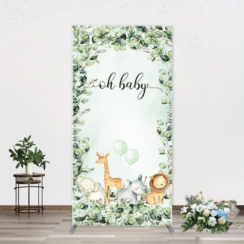 Aperturee - Forest Safari Animals Arch Backdrop For Baby Shower