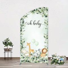 Aperturee - Forest Safari Animals Arch Backdrop For Baby Shower