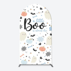 Aperturee - Cute Boo Cobweb Arch Halloween Baby Shower Backdrop