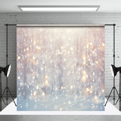 Aperturee - Aperturee Winter Light Bokeh Snowy Garden Room Set Backdrop