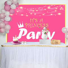 Aperturee - Its A Princess Pink Yellow Baby Shower Party Backdrop