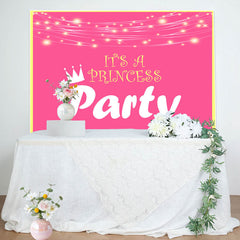 Aperturee - Its A Princess Pink Yellow Baby Shower Party Backdrop