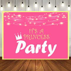 Aperturee - Its A Princess Pink Yellow Baby Shower Party Backdrop