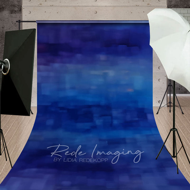 Aperturee - Aperturee Retro Blue Abstract Mottled 80s Boy Sweep Backdrop