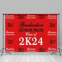 Aperturee - Senior Prom Black White Red Backdrop For Graduation