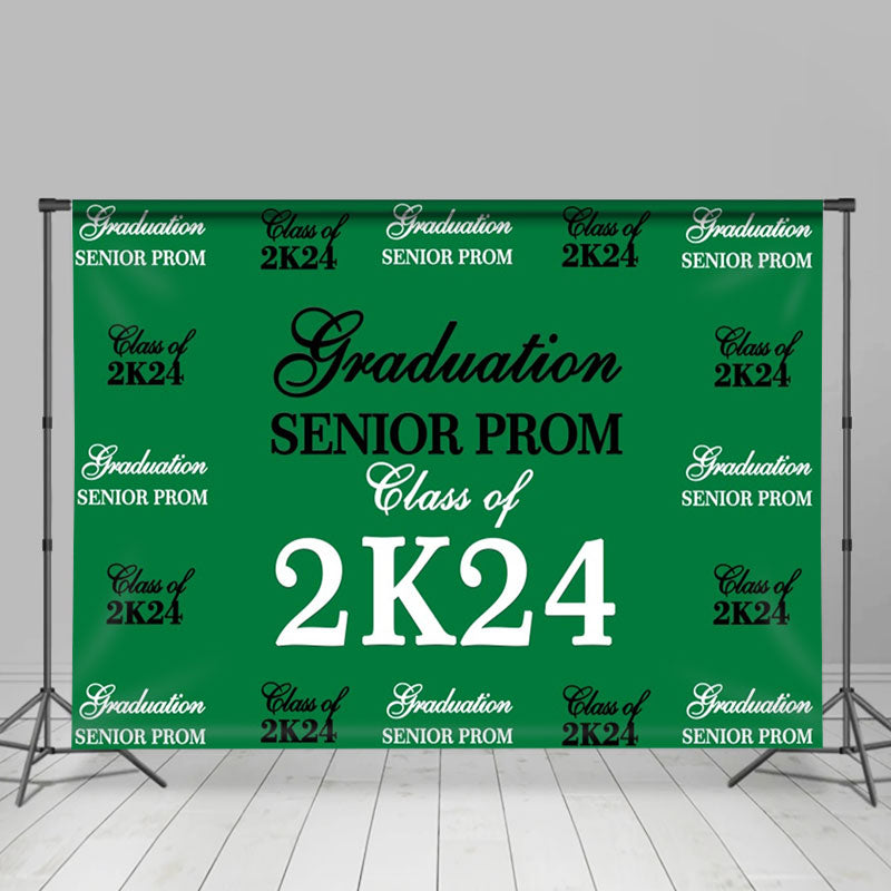 Aperturee - Senior Prom Black White Green Graduation Backdrop