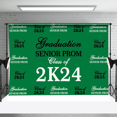 Aperturee - Senior Prom Black White Green Graduation Backdrop