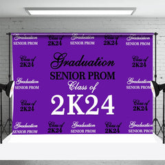 Aperturee - Senior Prom Black White Purple Graduation Backdrop