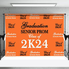 Aperturee - Senior Prom Black White Orange Graduation Backdrop