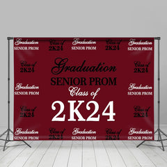 Aperturee - Senior Prom Black White Claret Graduation Backdrop