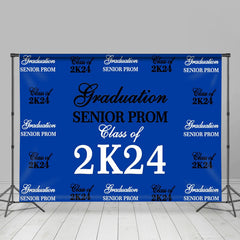 Aperturee - Senior Prom Black White Blue Backdrop For Graduation