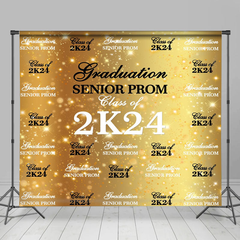 Aperturee - Golden Sparkle Bokeh Prom Repeat Graduation Backdrop