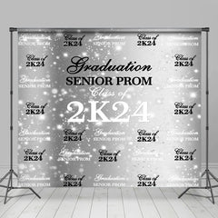 Aperturee - Silver Sparkle Bokeh Prom Repeat Graduation Backdrop