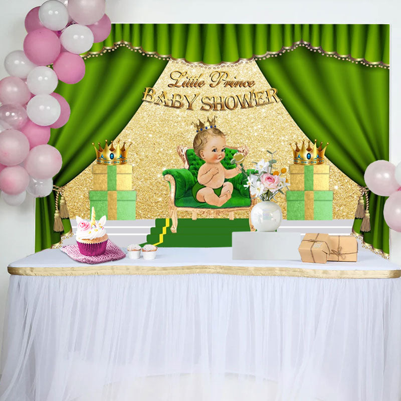 Aperturee - Curtain Crown Glitter Wall Gift Baby Shower Backdrop