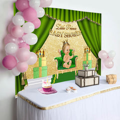 Aperturee - Curtain Crown Glitter Wall Gift Baby Shower Backdrop