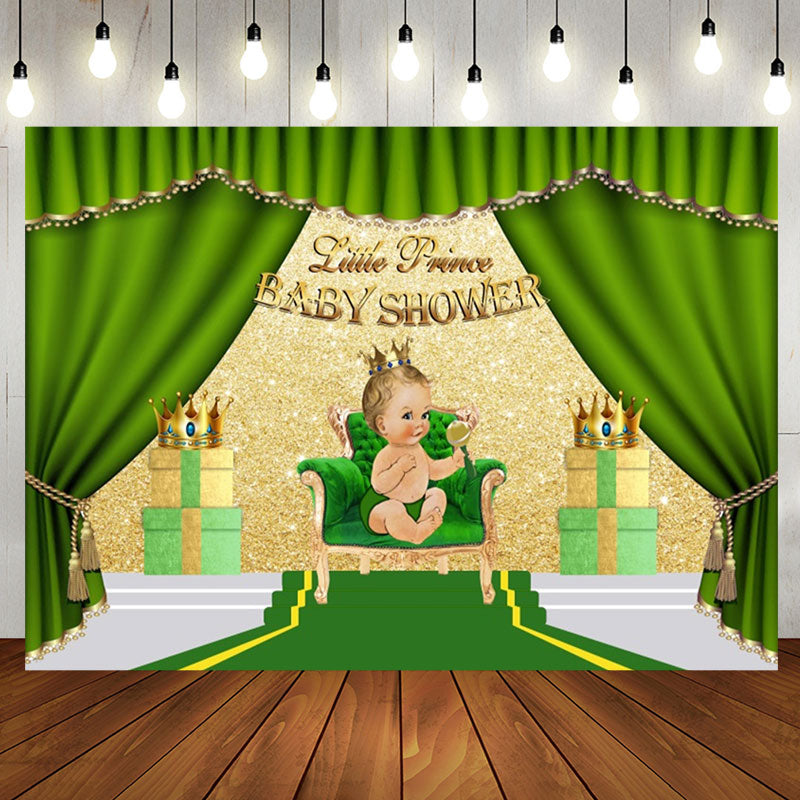 Aperturee - Curtain Crown Glitter Wall Gift Baby Shower Backdrop