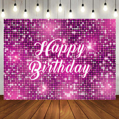 Aperturee - Pink Sparkling Sequin Dance Happy Birthday Backdrop