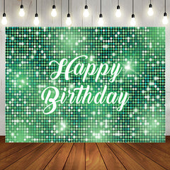 Aperturee - Green Sparkling Sequin Dance Happy Birthday Backdrop