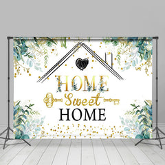 Aperturee - Aperturee Spring Greenery Sweet Home Key Housewarming Backdrop