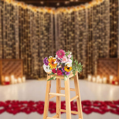 Aperturee - Aperturee Candlelight Lighed Glitter Valentines Day Backdrop