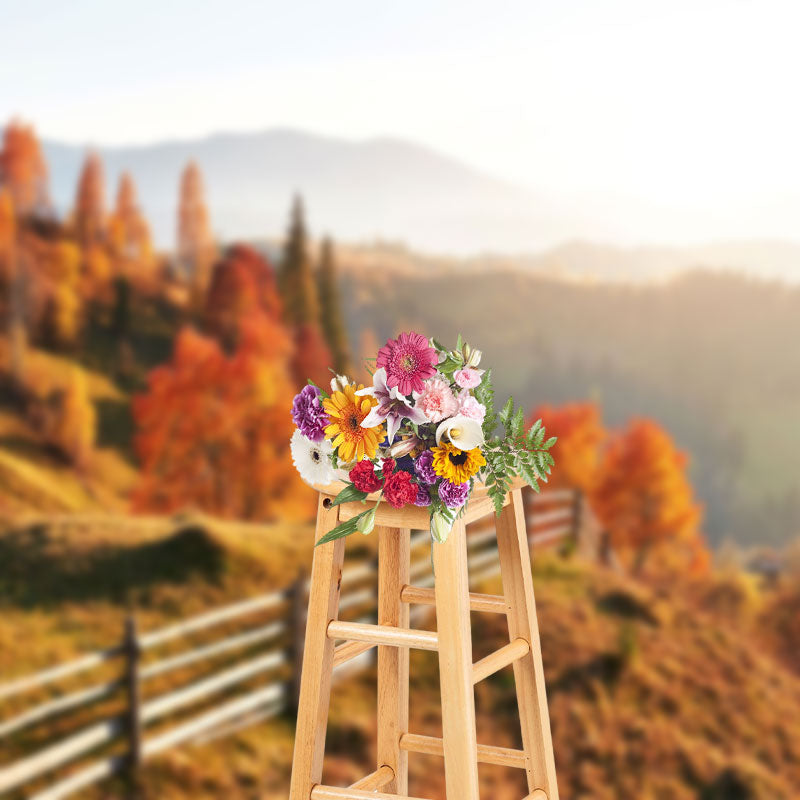 Aperturee - Hills And Woods Under The Sun Autumn Photo Backdrop