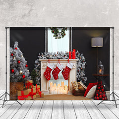 Aperturee - Aperturee Socks Black Wall Candle Christmas Photo Backdrop